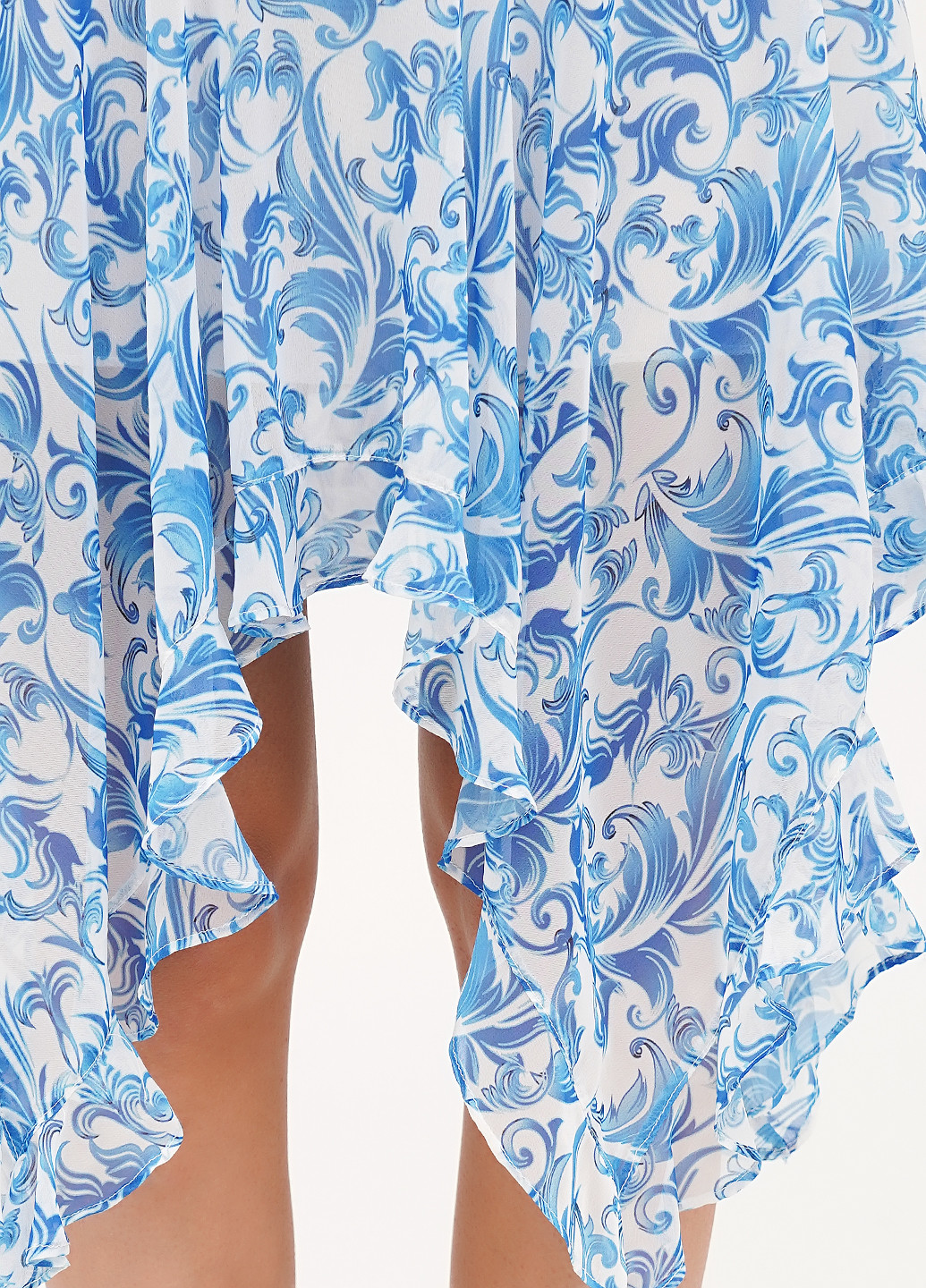 Голубая кэжуал цветочной расцветки юбка Vicolo