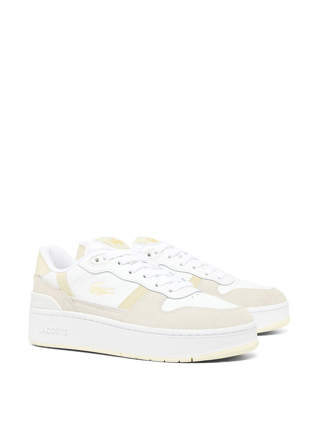 Кроссовки Lacoste T Clip Platform белые демисезоны (363646879)