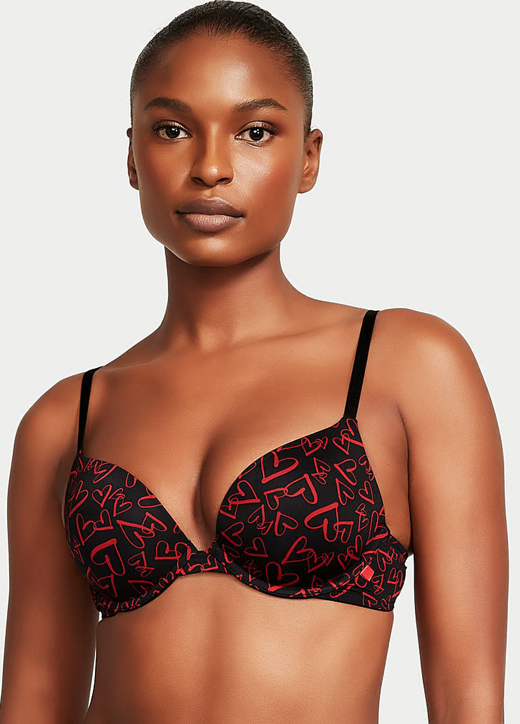 Чёрный бюстгальтер Victoria's Secret с косточками полиамид