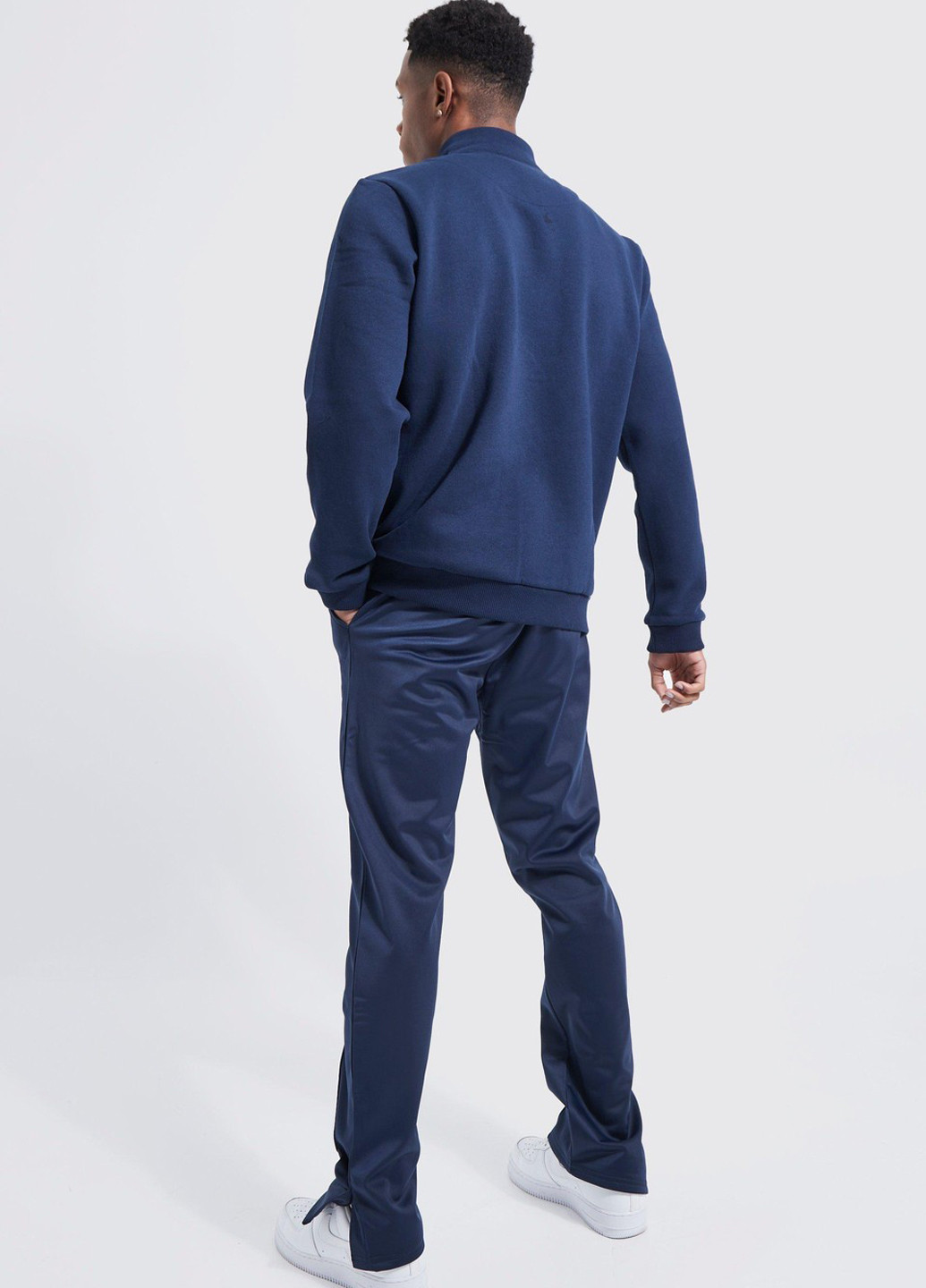 Синие спортивные демисезонные зауженные брюки Boohoo