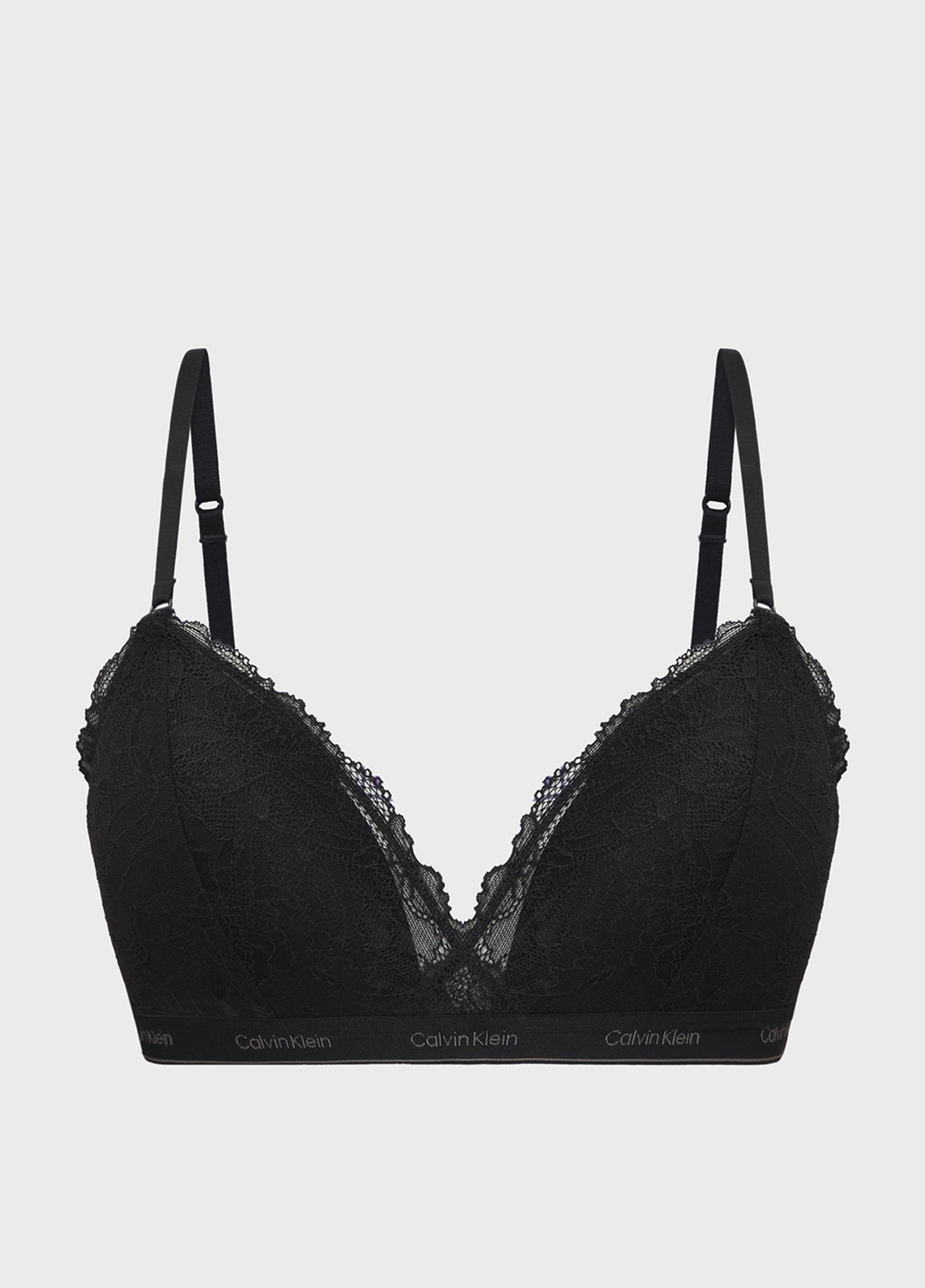 Чёрный бюстгальтер Calvin Klein без косточек полиамид