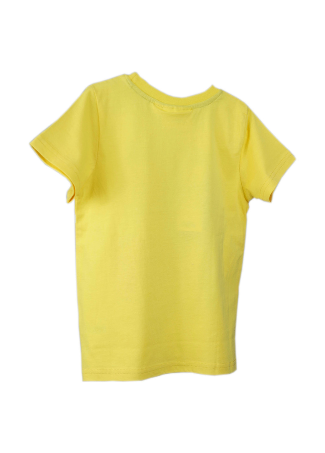 Желтая летняя футболка с коротким рукавом Angry Birds