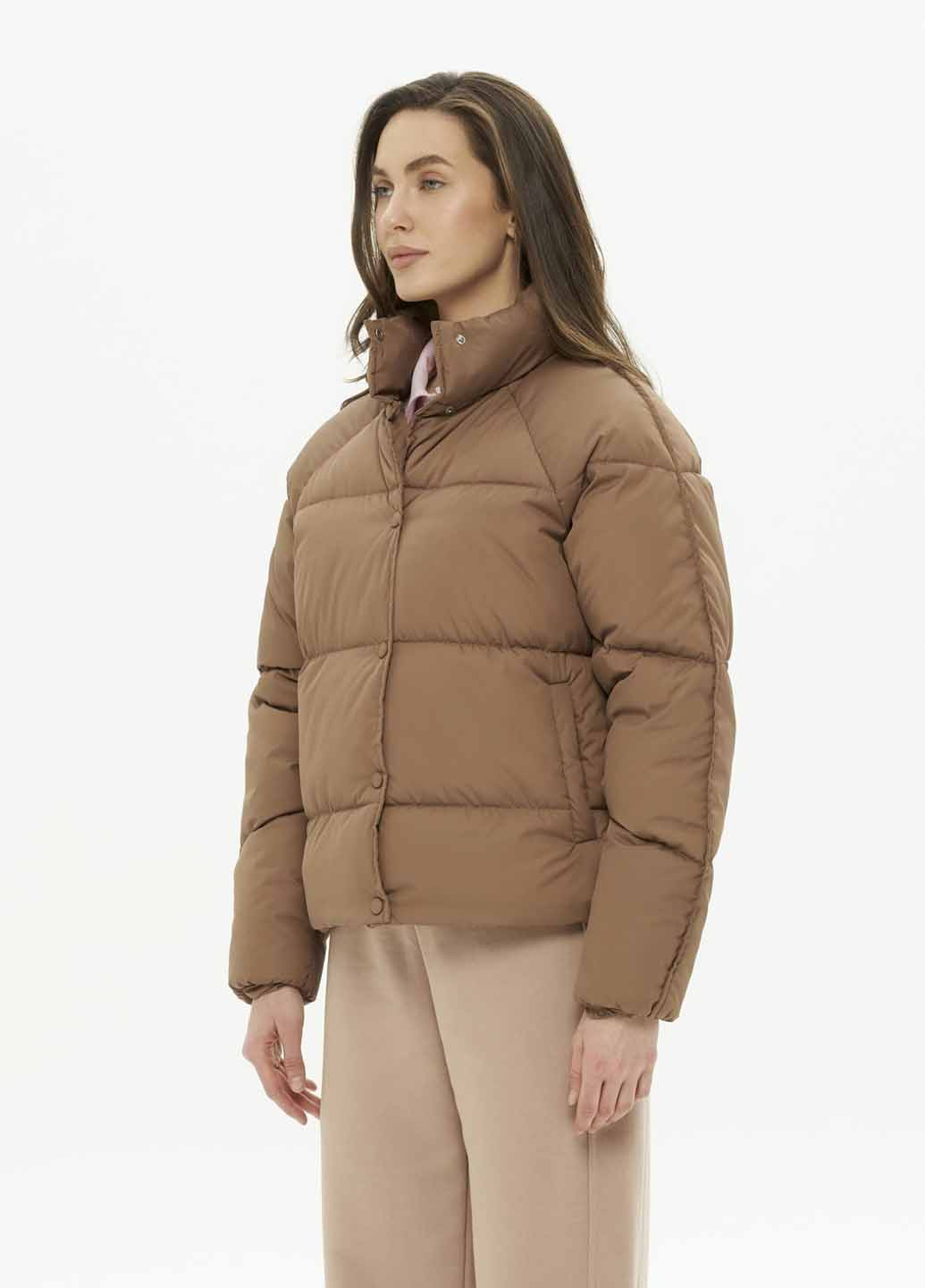 Кавовий зимній Пуховик Fashion