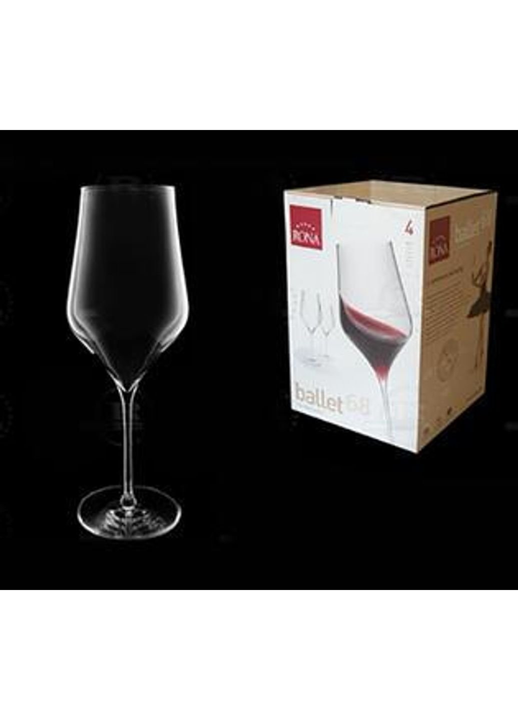 Набор бокалов для вина Ballet 7457-0-520 520 мл 4 шт Rona (253626653)