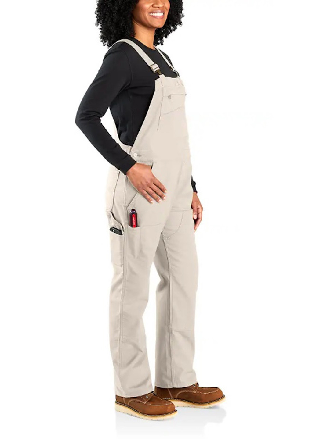 Комбінезон Carhartt комбінезон-брюки однотонний молочний джинсовий джинс, бавовна