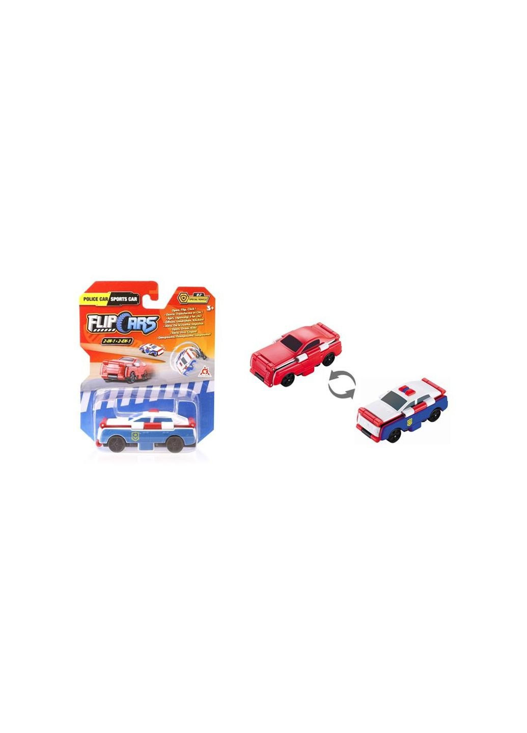 Машина Flip Cars 2 в 1 Поліцейський автомобіль та Спорткар (EU463875-04) No Brand (254068474)