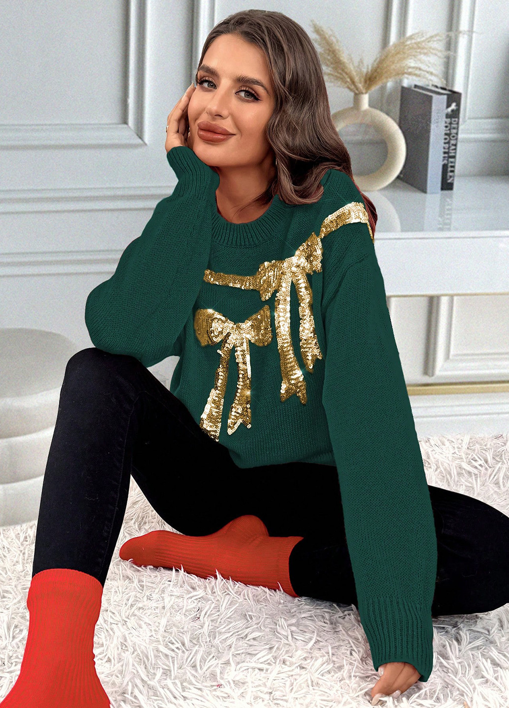 Зеленый демисезонный джемпер джемпер SHEIN