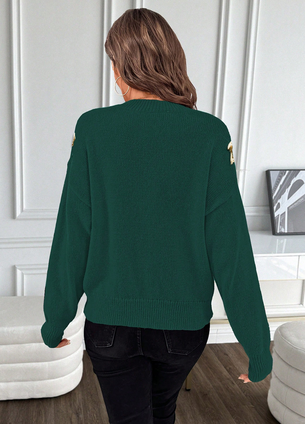 Зеленый демисезонный джемпер джемпер SHEIN