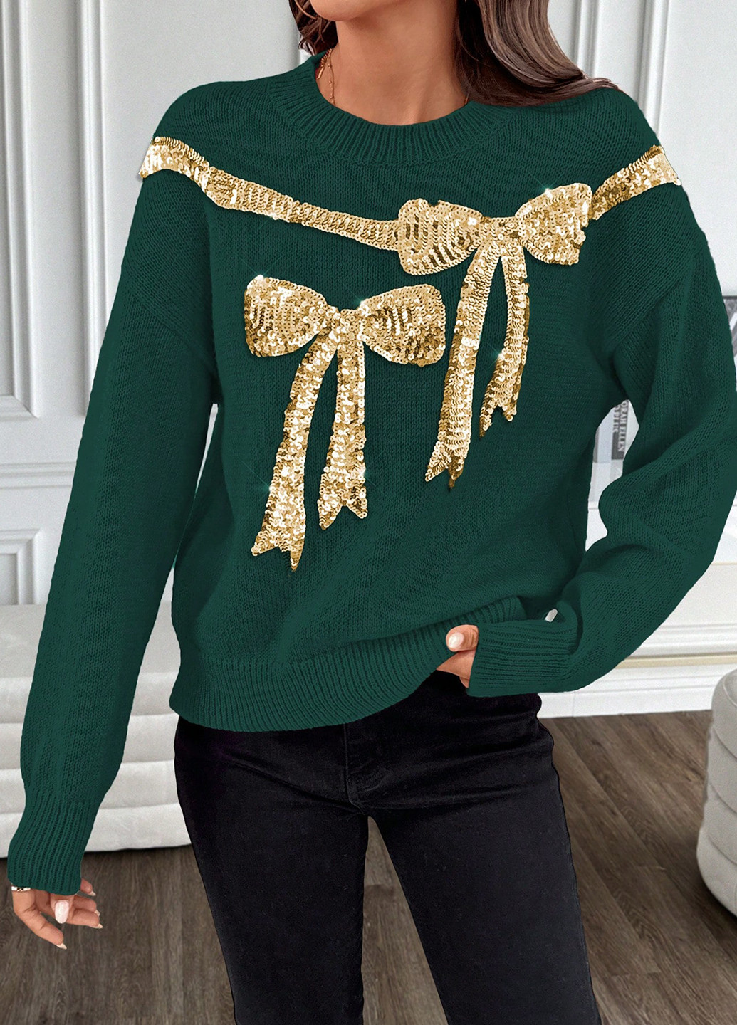 Зеленый демисезонный джемпер джемпер SHEIN