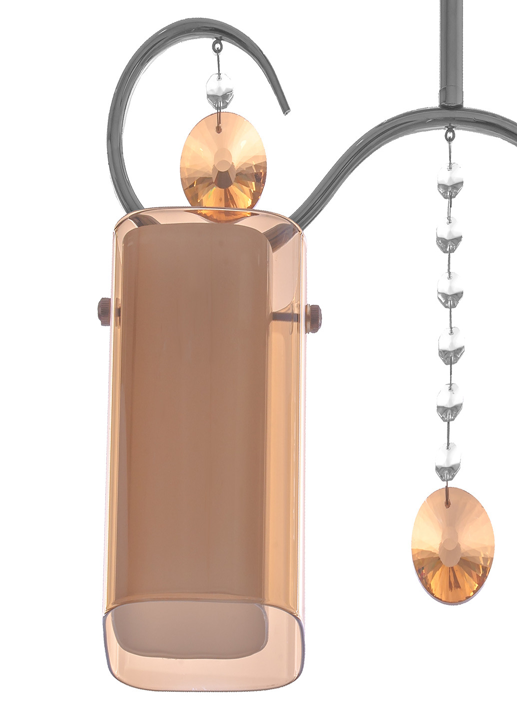 Люстра потолочная на 2 плафона LK-616S/2 E27 CH/BR Brille (220133396)