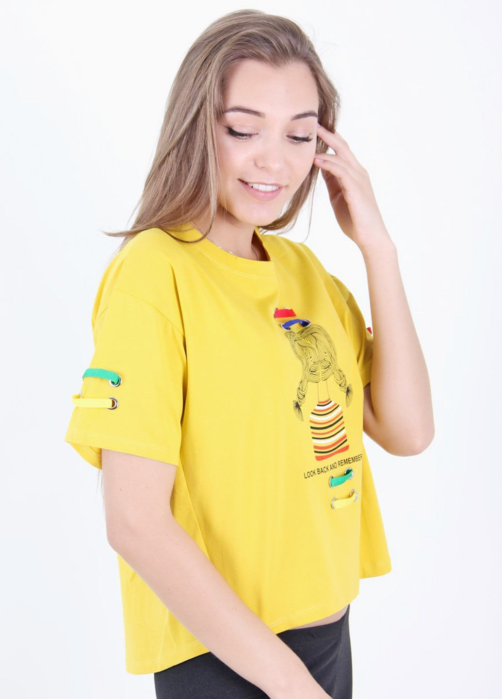 Жовта літня футболка LhuiYiCao