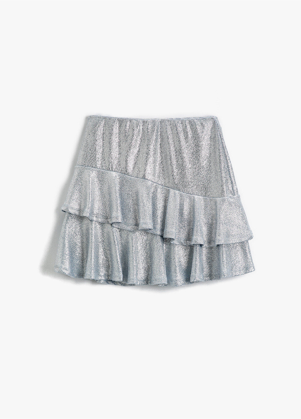 Серебряная кэжуал однотонная юбка KOTON клешированная
