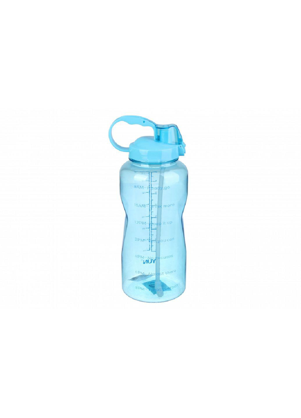 Бутылка спортивная пластиковая 3000 мл голубая (67-034) No Brand тёмно-голубая