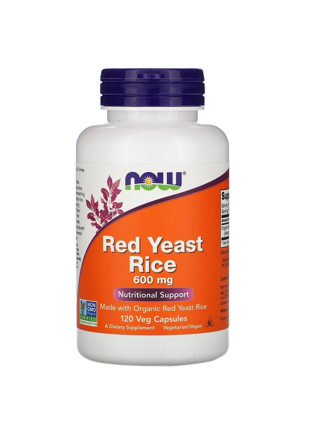 Красный дрожжевой рис Red Yeast Rice 600 mg 60 капсул Now Foods (255407461)