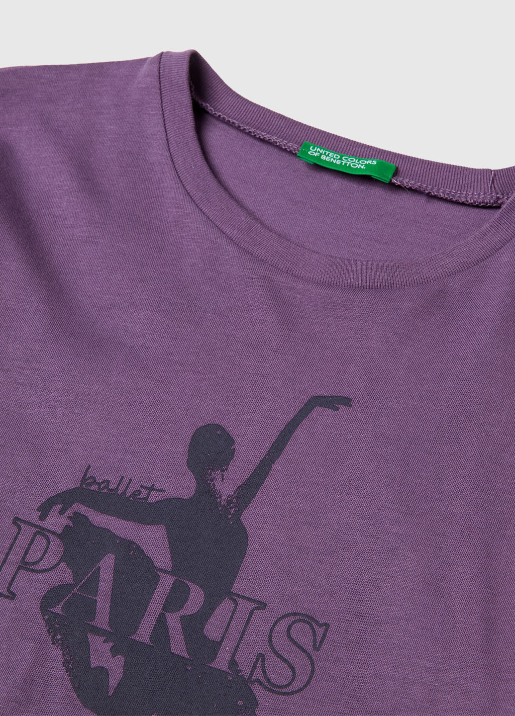 Фиолетовый демисезонный кэжуал лонгслив United Colors of Benetton с рисунком
