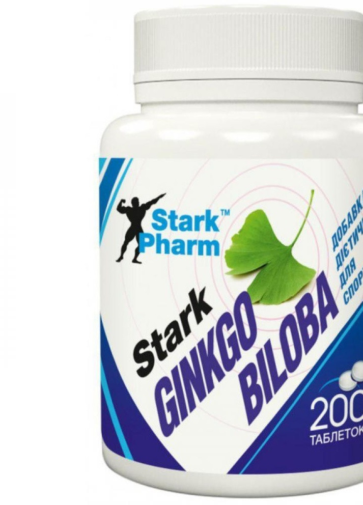 Антиоксидант Гинкго билоба для концентрации и памяти Stark Ginkgo Biloba Extract 40mg 200 tabs Stark Pharm (232870354)