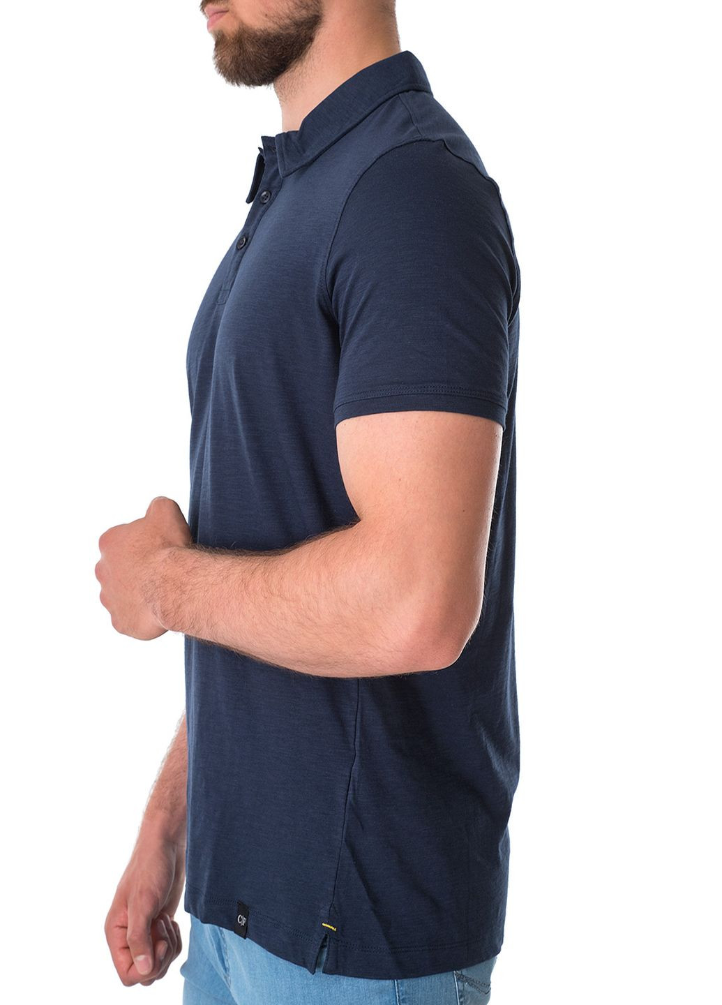 Синяя футболка-поло для мужчин Commander однотонная