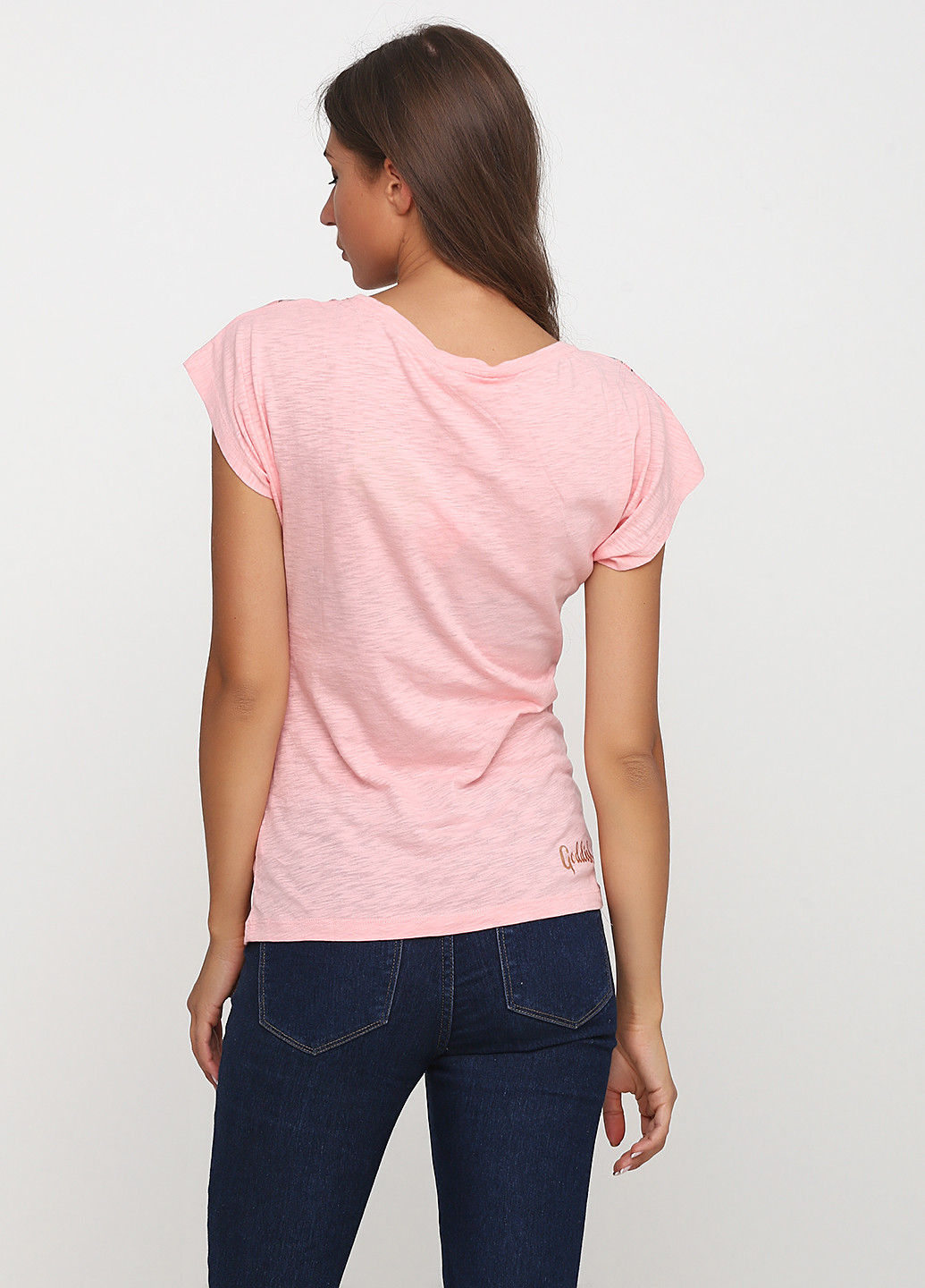 Світло-рожева літня футболка Goddish