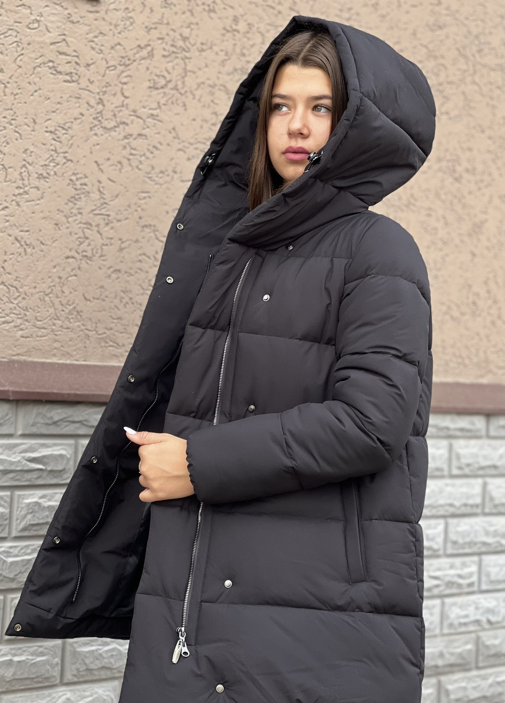 Черная зимняя куртка KTL&Kattaleya