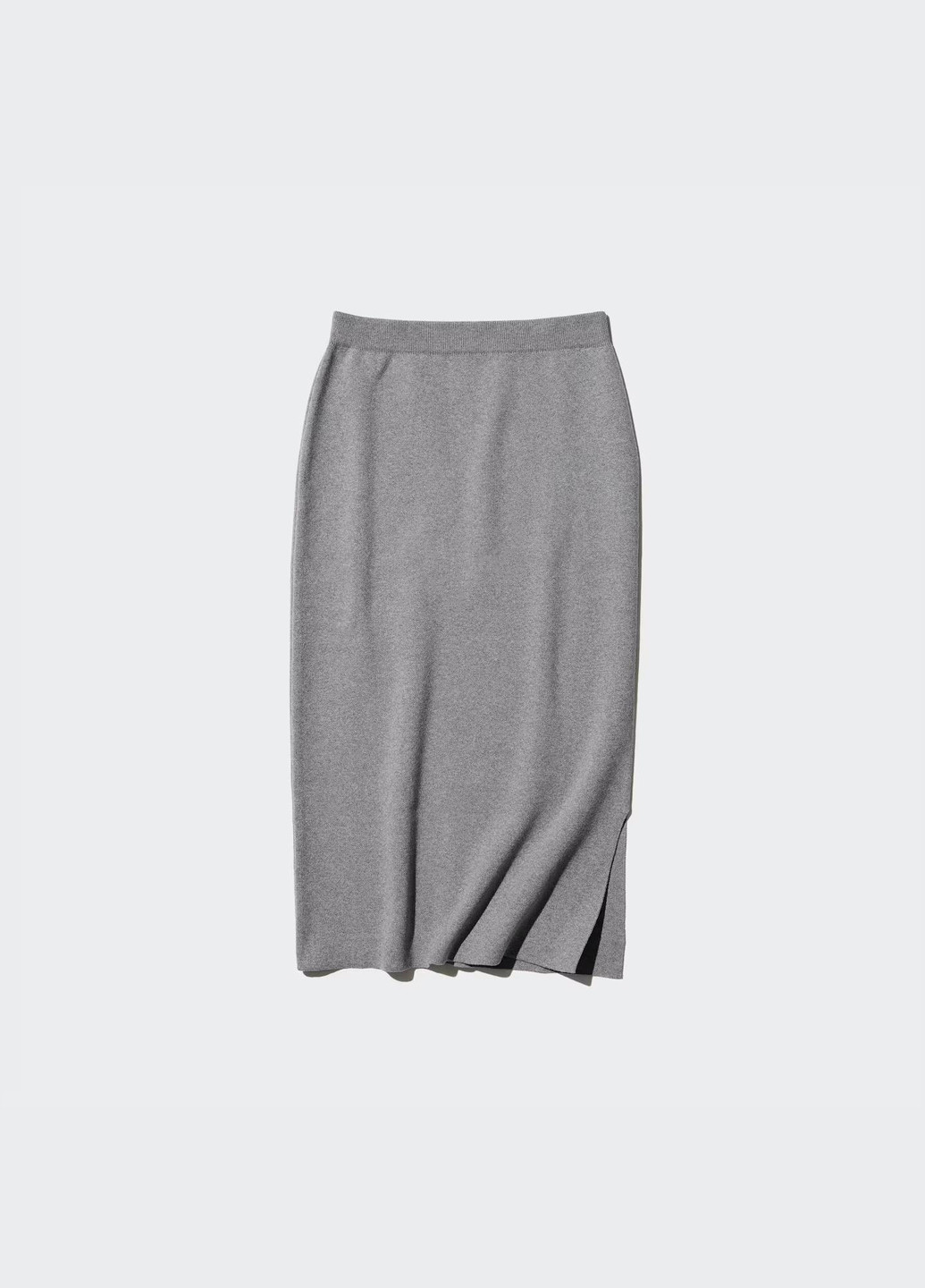 Серая кэжуал однотонная юбка Uniqlo карандаш