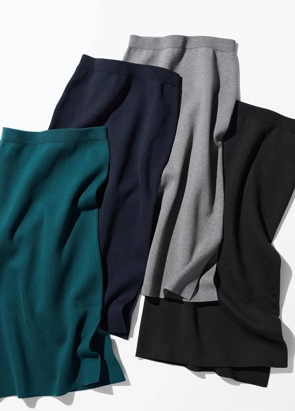 Серая кэжуал однотонная юбка Uniqlo карандаш