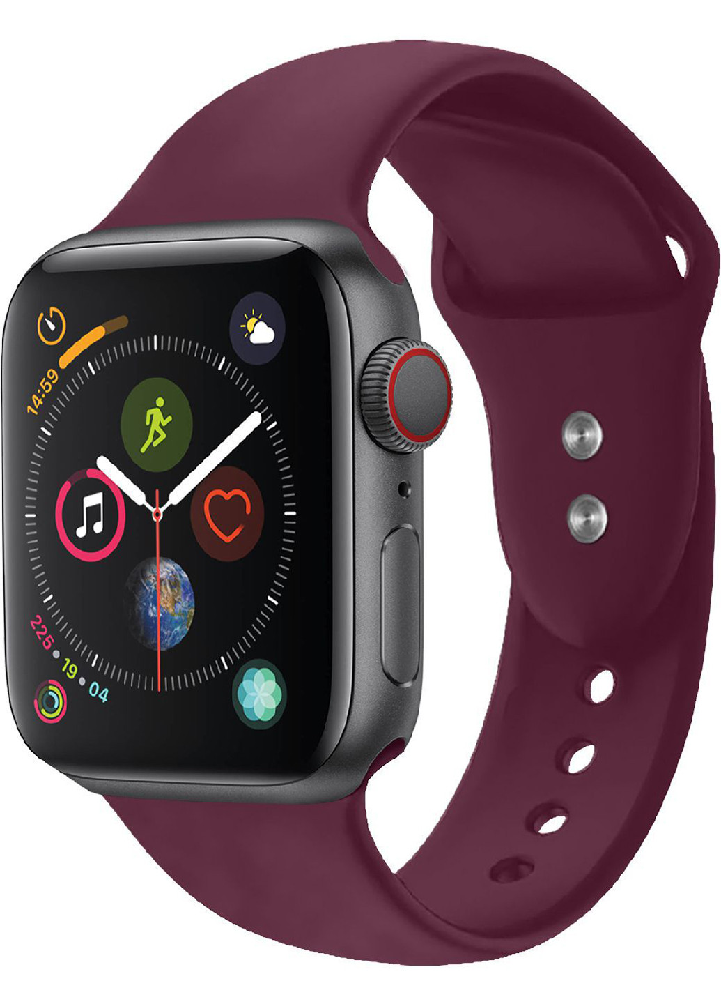 Силиконовый ремешок Oryx-38ML для Apple Watch 38-40 мм 1/2/3/4/5/6/SE Promate oryx-38ml.maroon (216034119)