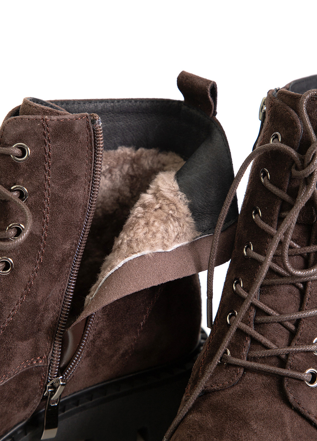 Осенние ботинки берцы Respect без декора из натурального велюра