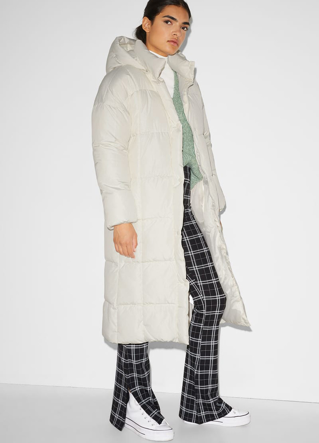 Молочна зимня куртка куртка-пальто C&A