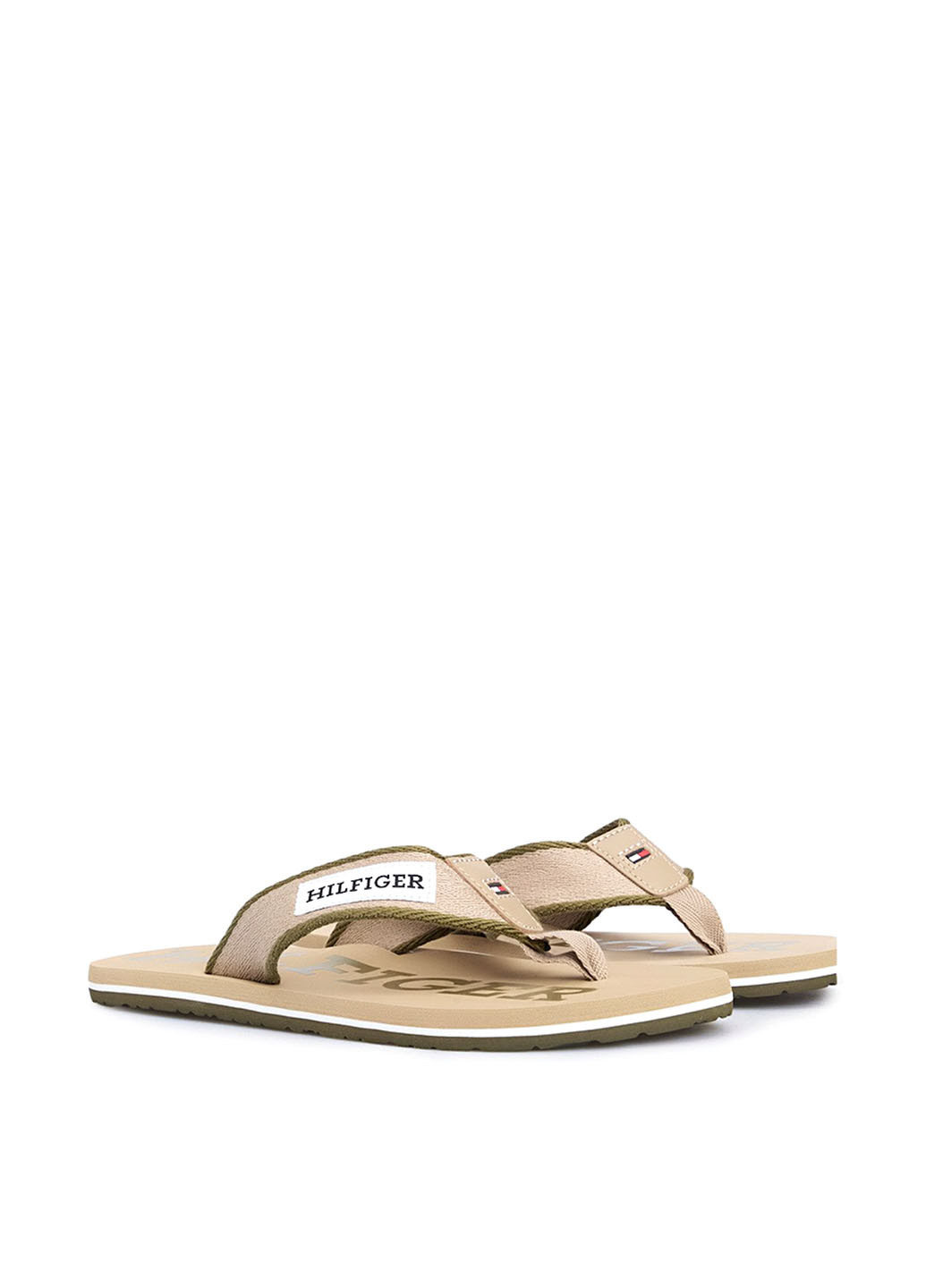 Бежевые кэжуал, пляжные вьетнамки Tommy Hilfiger