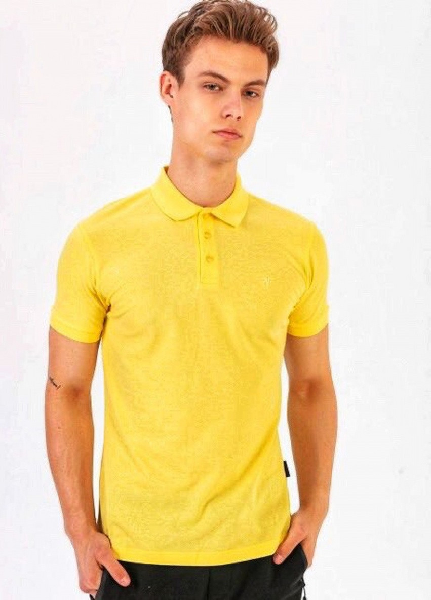 Желтая футболка-футболка поло для мужчин Fabregas