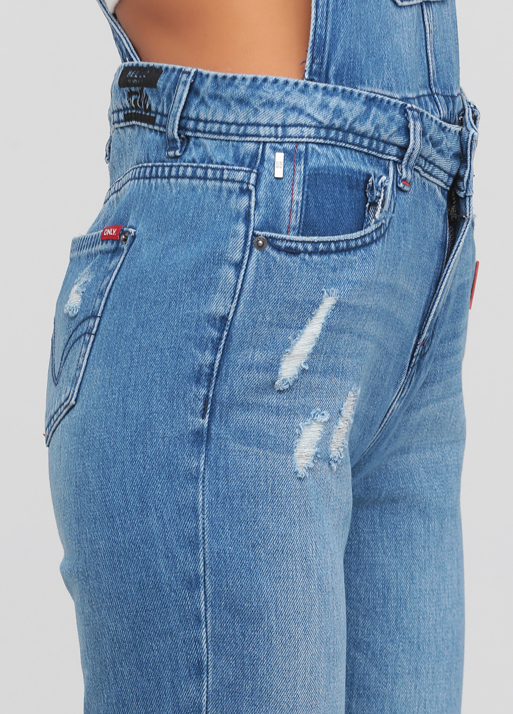 Комбінезон Only комбінезон-брюки напис світло-синій джинсовий бавовна