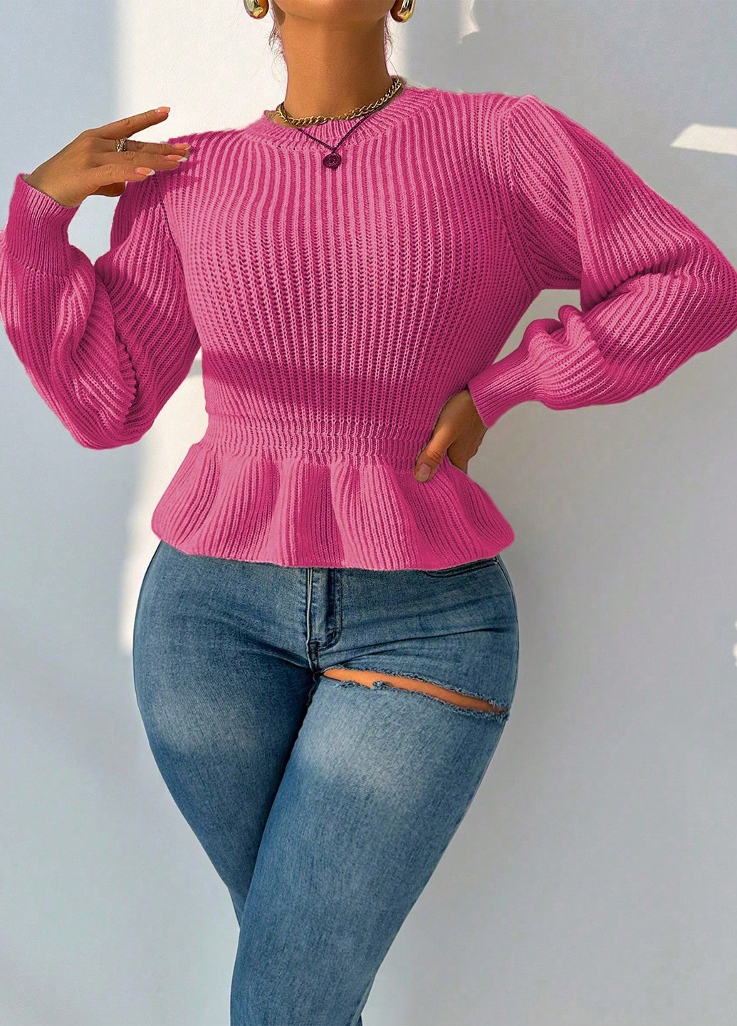 Розовый демисезонный джемпер джемпер SHEIN