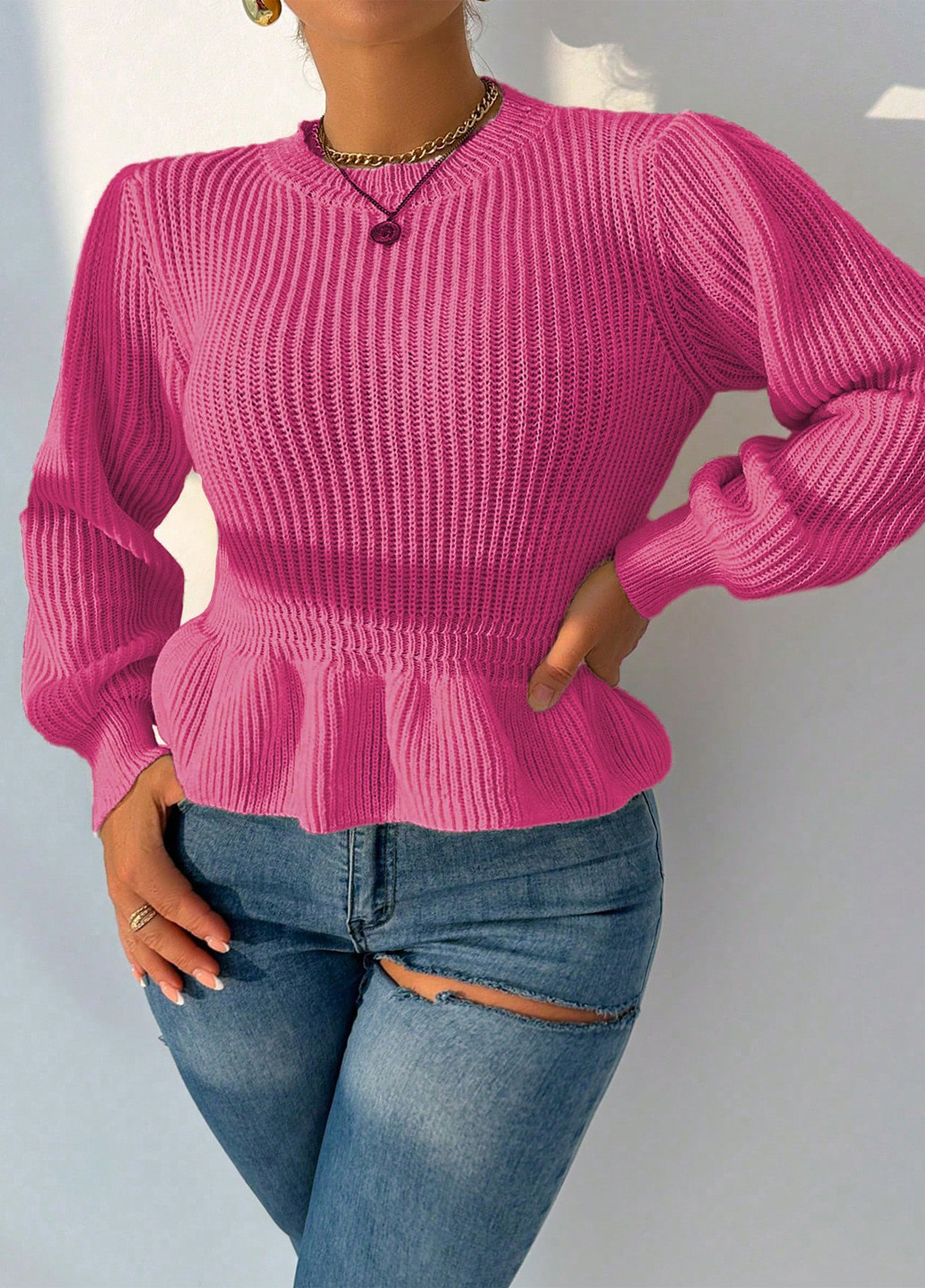 Розовый демисезонный джемпер джемпер SHEIN