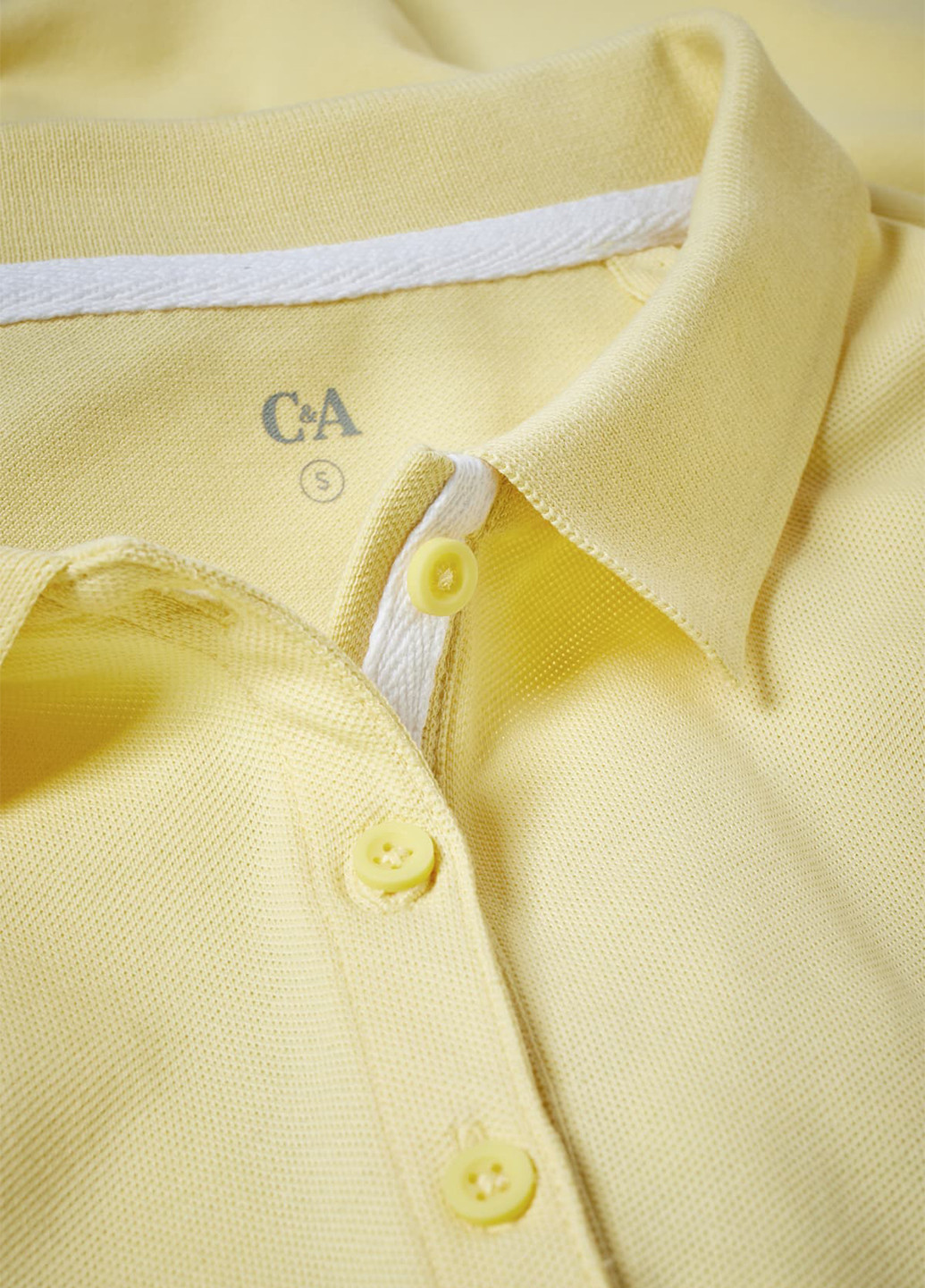 Желтое кэжуал платье поло C&A однотонное
