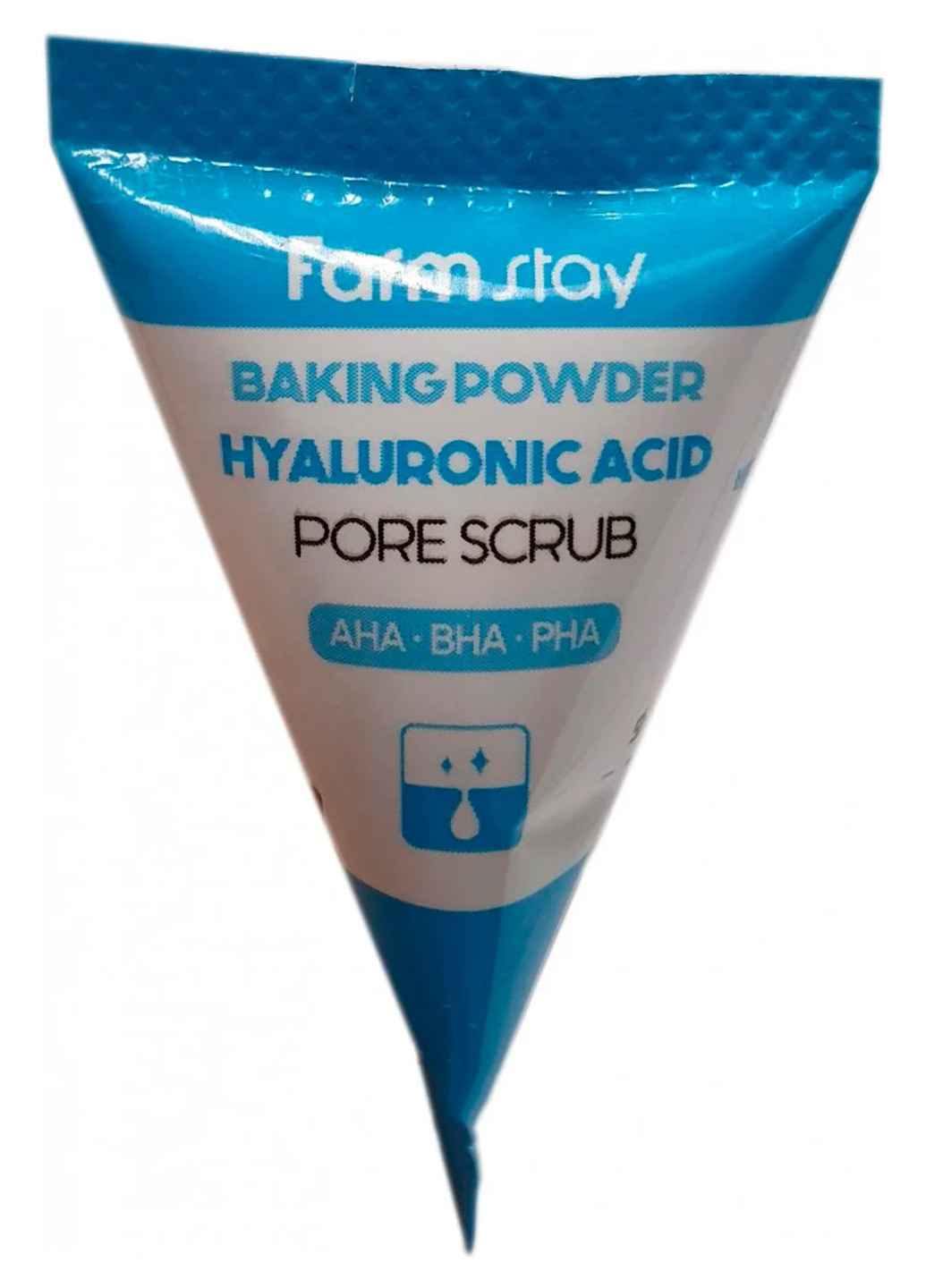 Скраб для обличчя в пірамідках c гіалуроновою кислотою Baking Powder Hyaluronic Acid Pore Scrub 1 шт. (7 г) FarmStay (202493281)