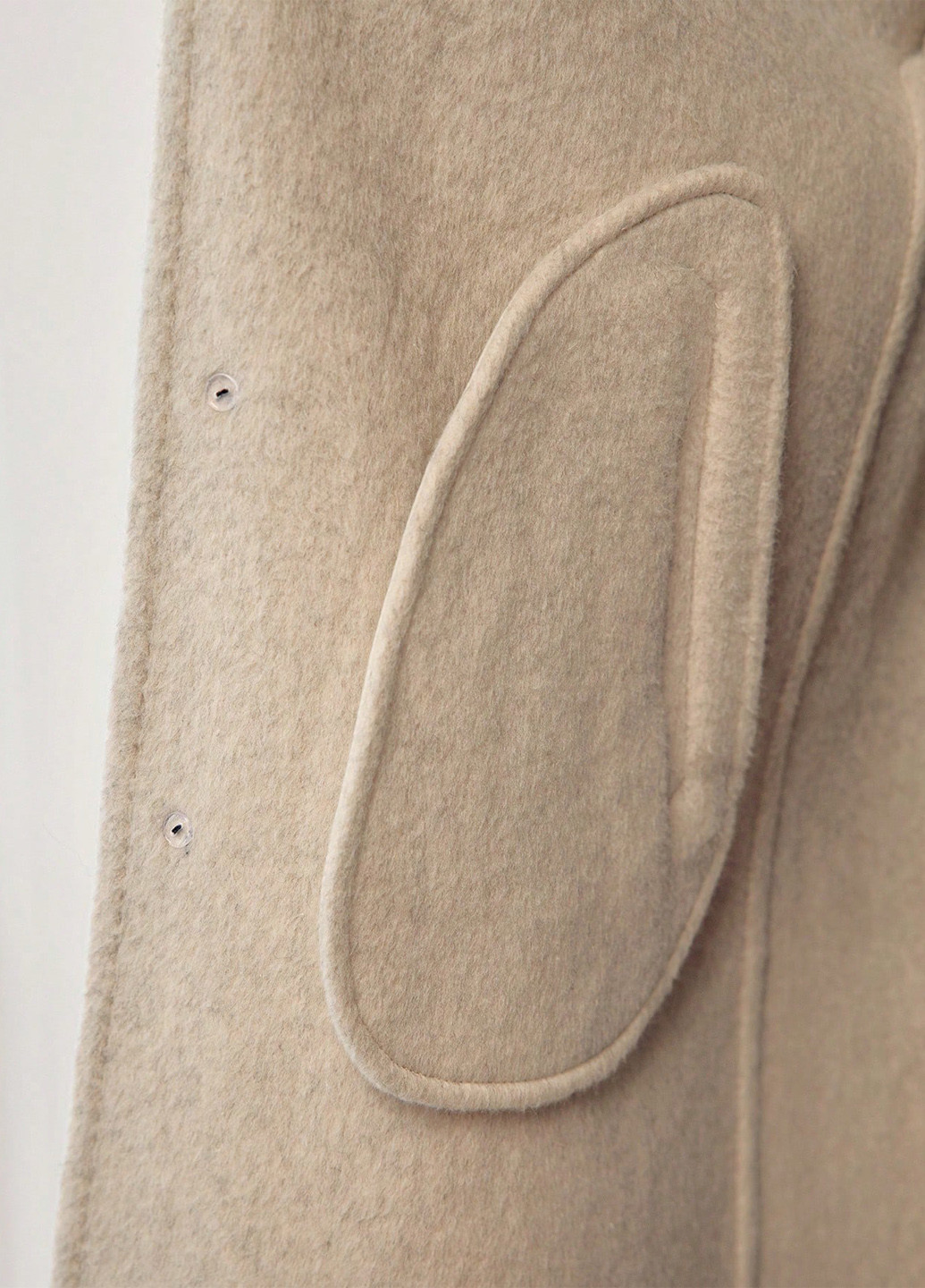 Бежевое демисезонное Пальто однобортное SHEIN