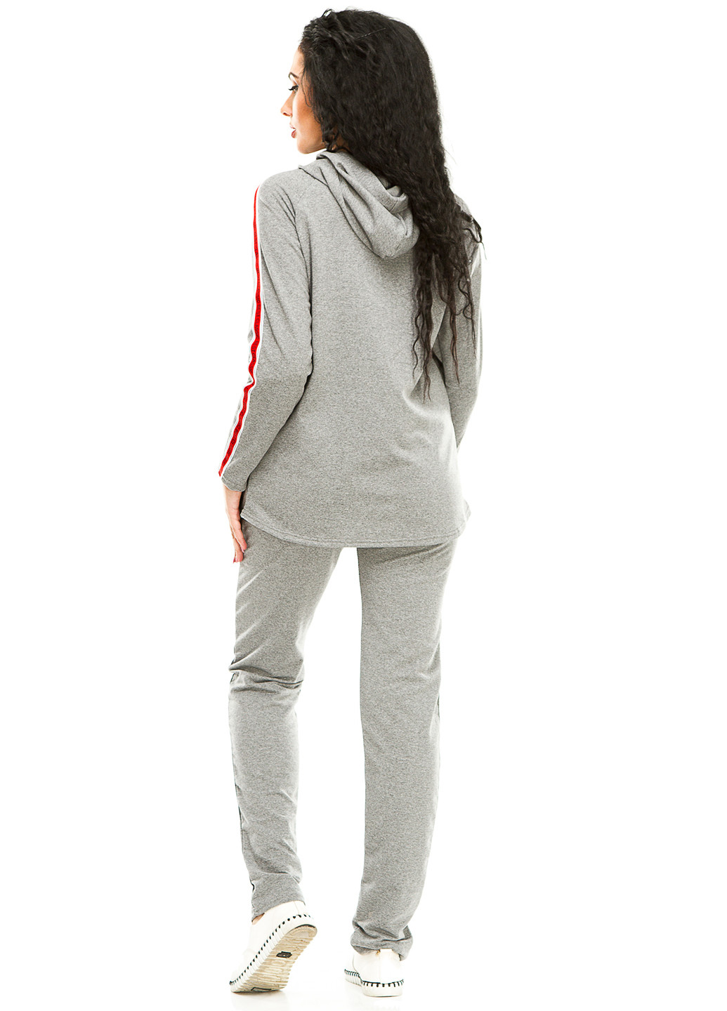 Костюм (толстовка, брюки) Demma з довгим рукавом меланж темно-сірий спортивний