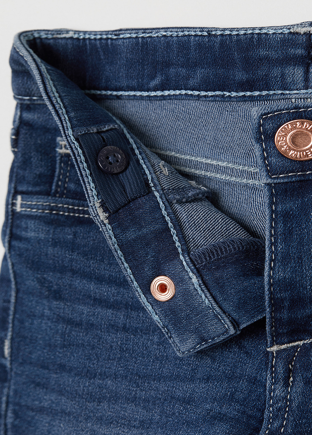 Темно-синие демисезонные скинни джинсы H&M