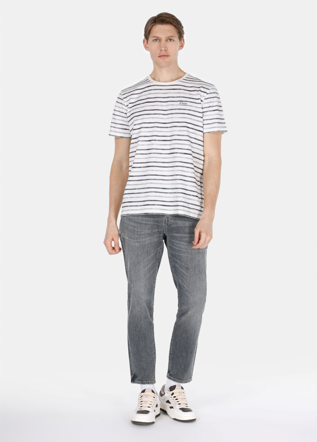 Серые летние регюлар фит джинсы Colin's