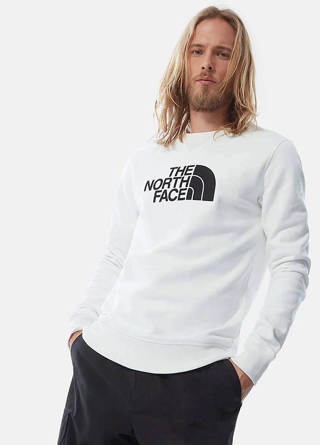 Белый свитшот The North Face логотип без декора (363485347)