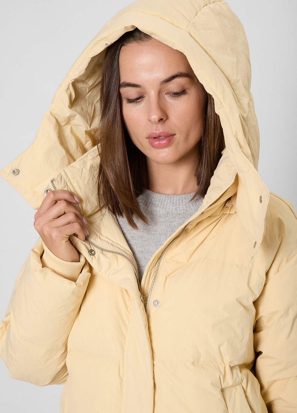 Желтый зимний Пуховик PRPY