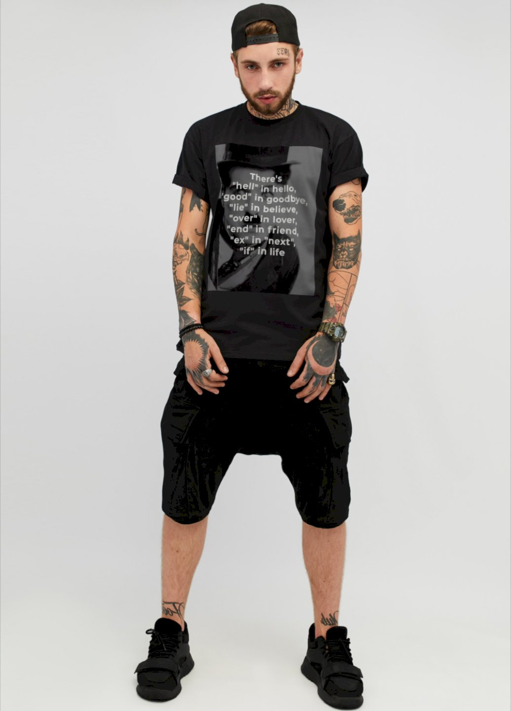 Черная футболка мужская YAPPI