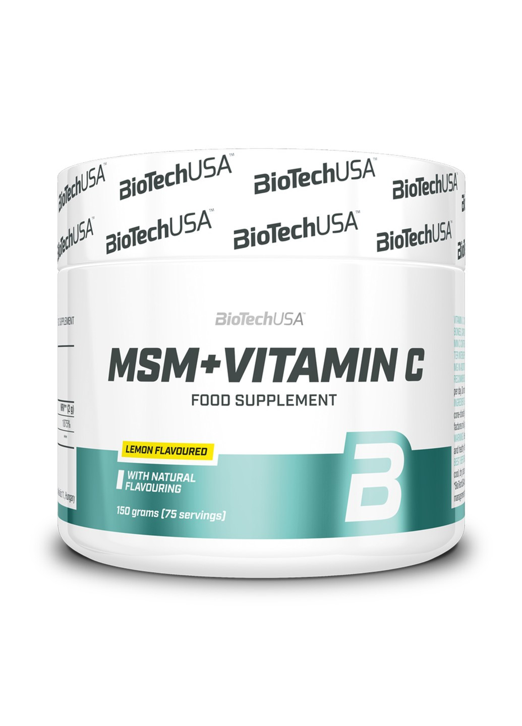 Метилсульфонілметан МСМ з вітаміном C BioTech MSM + Vitamin C (150 г) біотеч лимон Biotechusa (255408749)