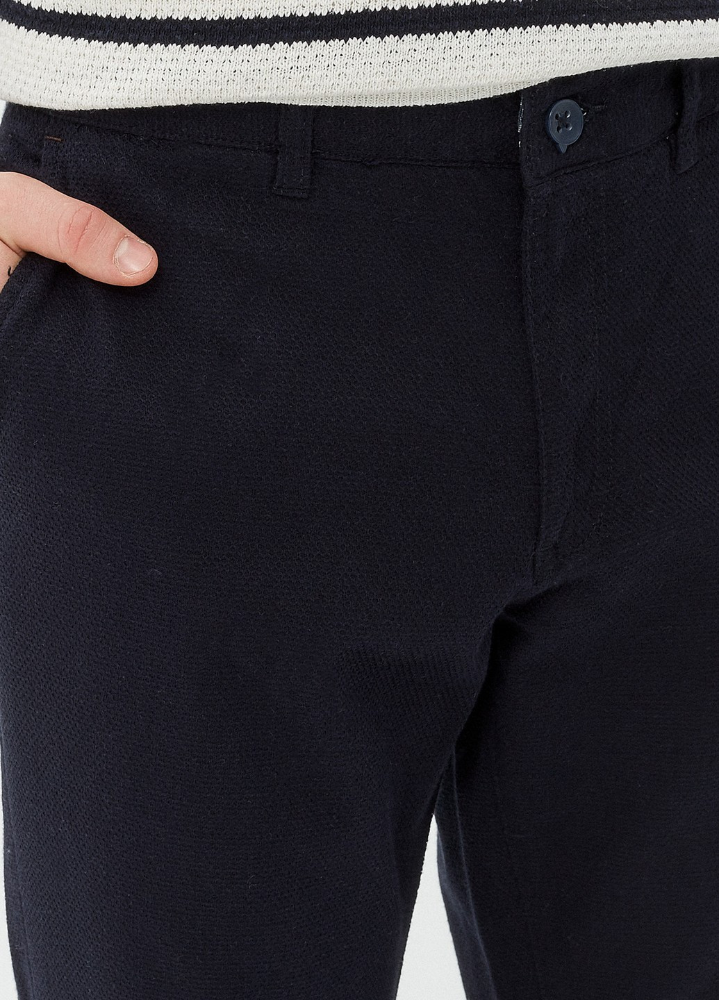 Темно-синие кэжуал демисезонные чиносы брюки KOTON