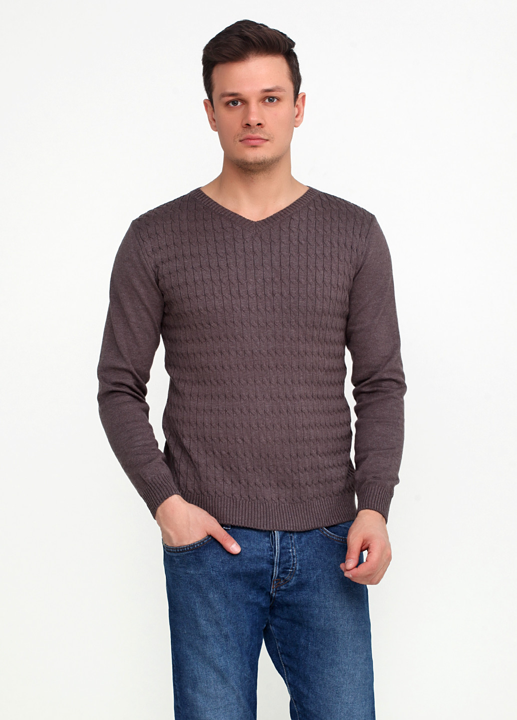 Светло-коричневый демисезонный пуловер пуловер Zaldiz