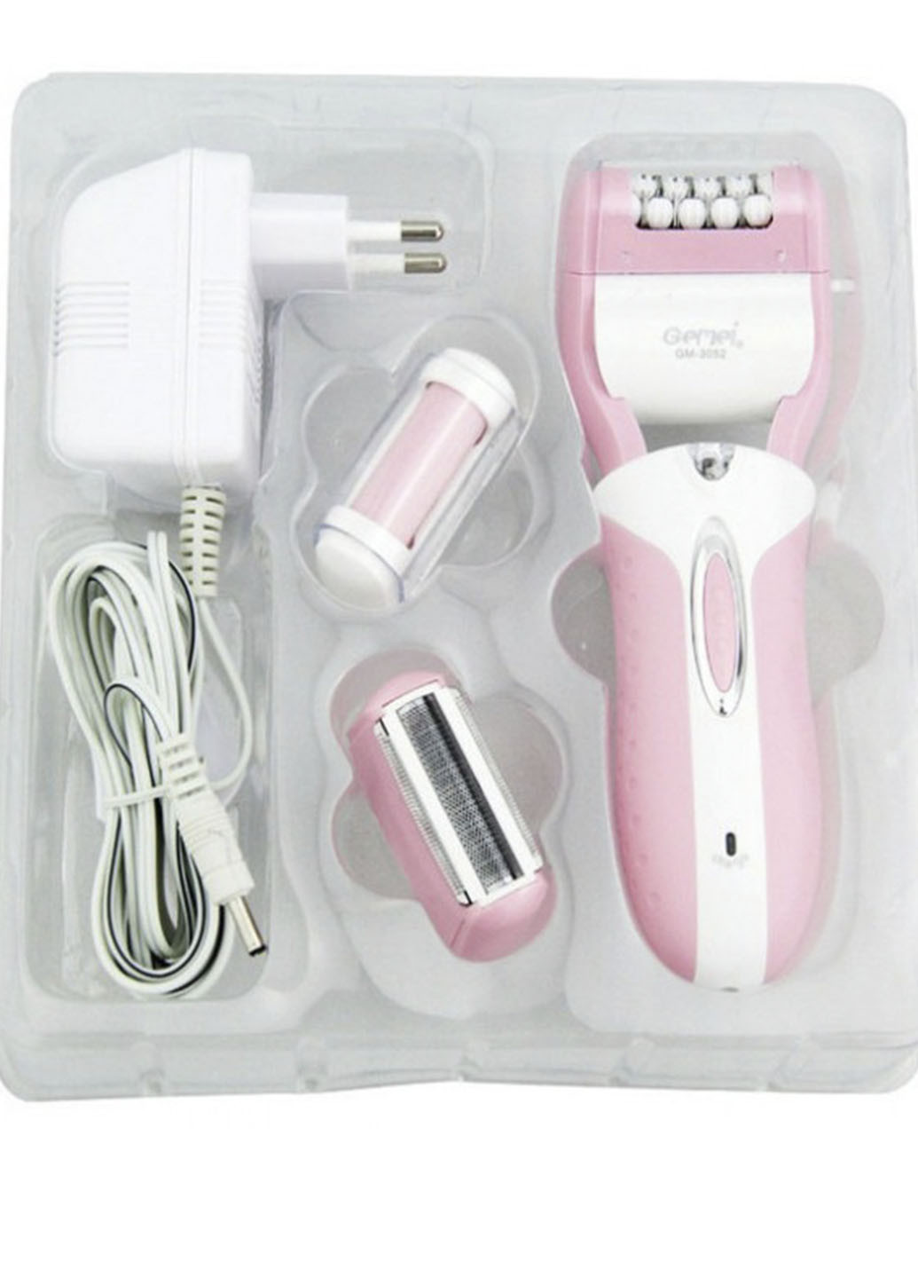 Женский Эпилятор триммер 3в1 GM-3052 с аккумулятором Gemei розовый