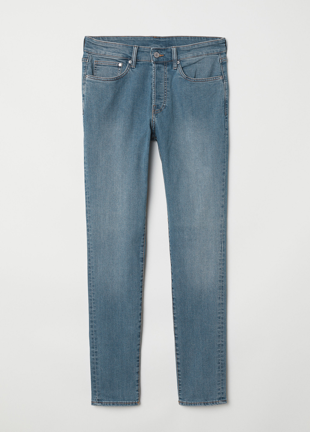 Джинси H&M завужені темно-блакитні джинсові бавовна
