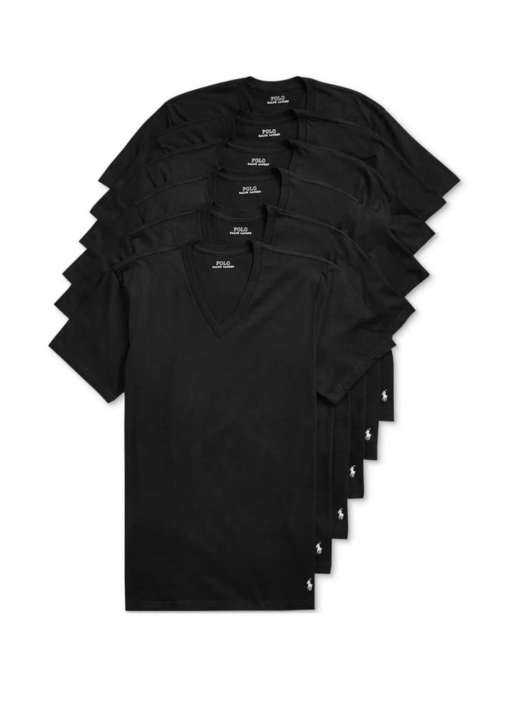 Черная футболка (6 шт.) Ralph Lauren