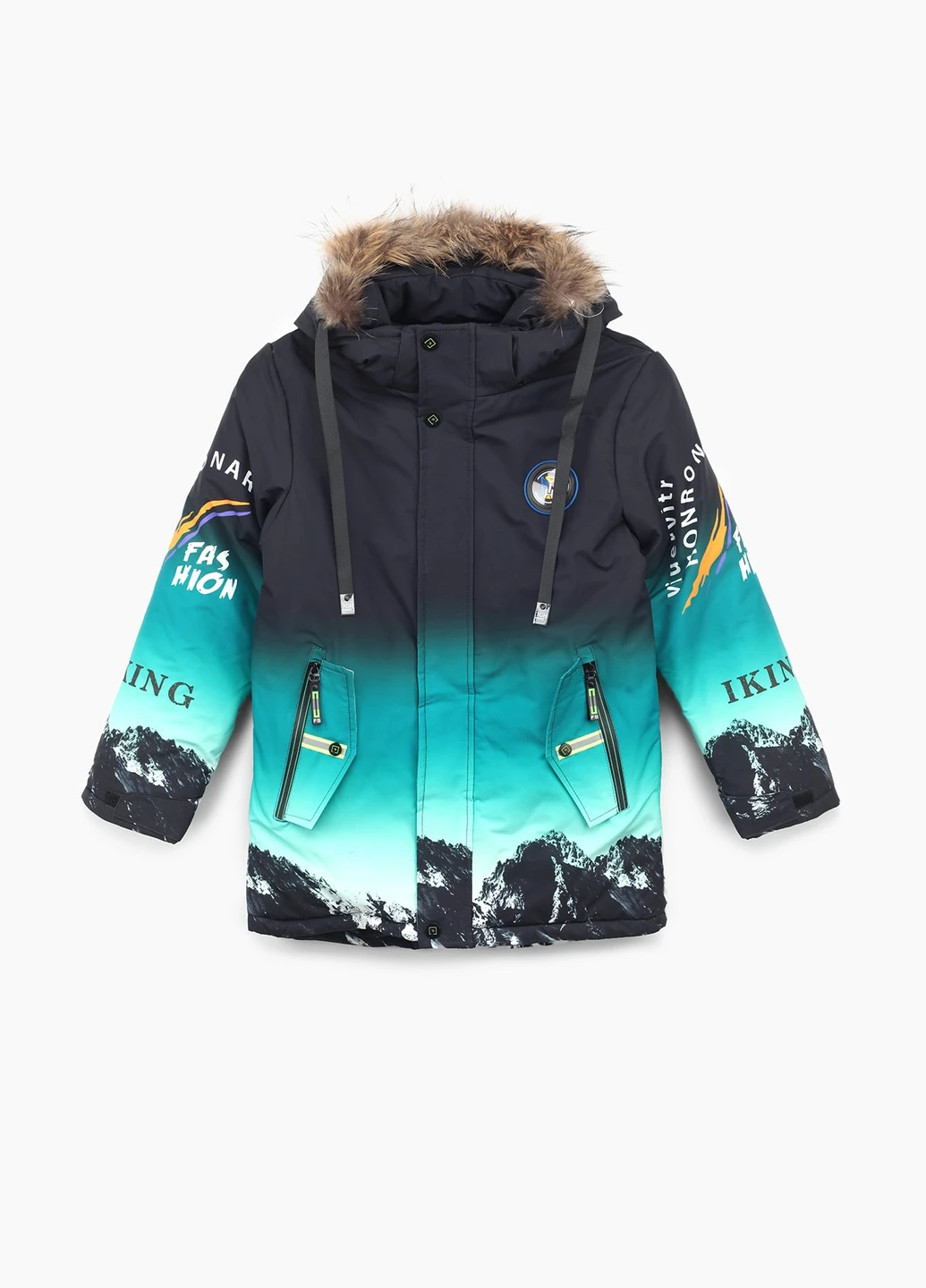 Зелена зимня куртка No Brand