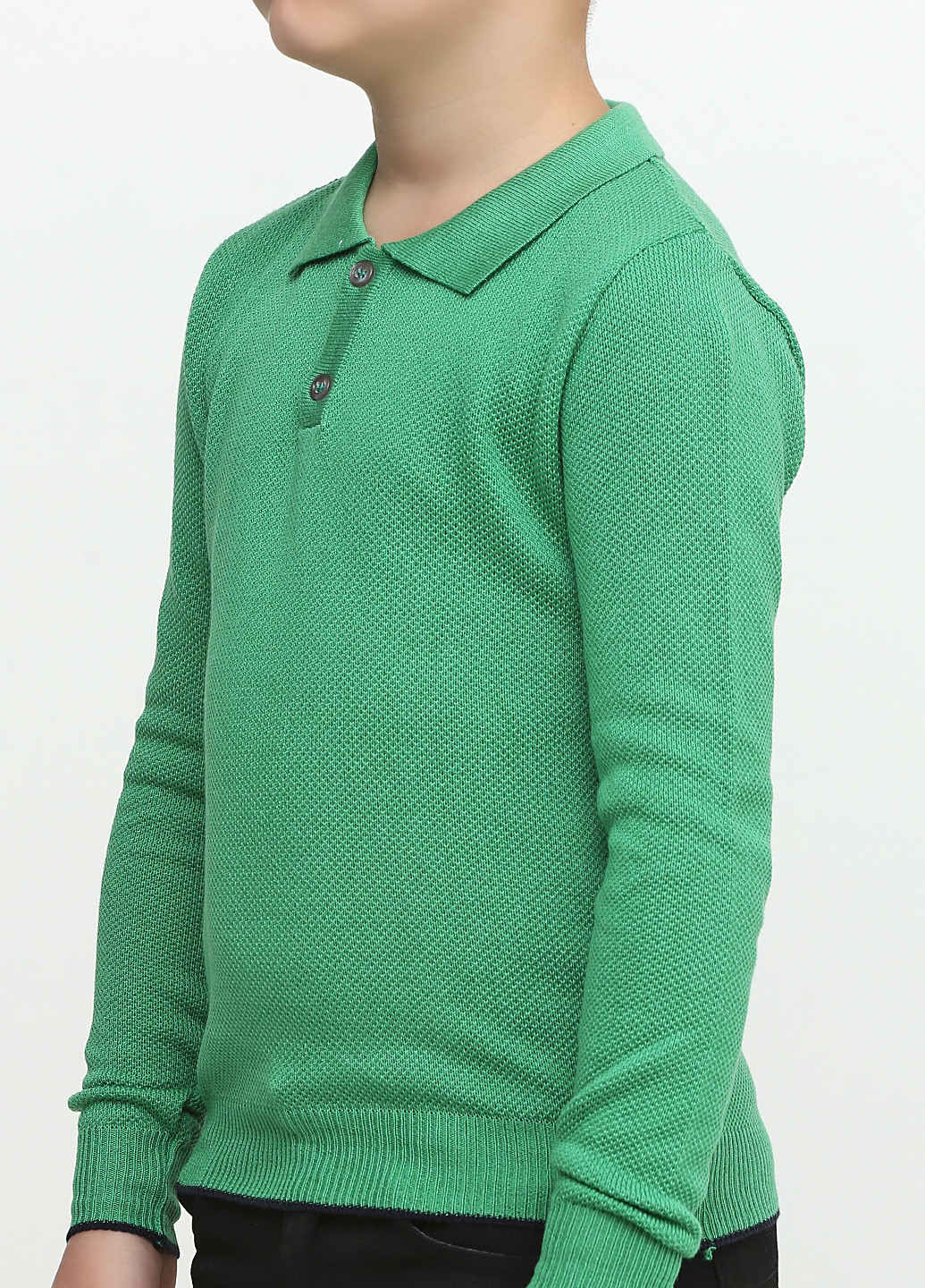 Зеленая детская футболка-поло для мальчика Top Hat Kids однотонная